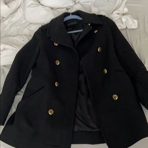 Zara double breasted black coat